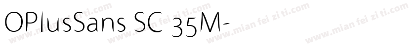 OPlusSans SC 35M字体转换